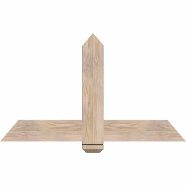 Ekena Millwork Eugene Smooth Timber Gable Bracket, Douglas Fir, 48"W x 28"H x 3 1/2"D x 5 1/2"F, 14/12 Pitch GBW048X28X0406EUG00SDF - main